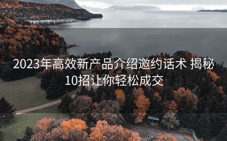 2023年高效新产品介绍邀约话术 揭秘10招让你轻松成交