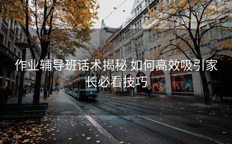 作业辅导班话术揭秘 如何高效吸引家长必看技巧