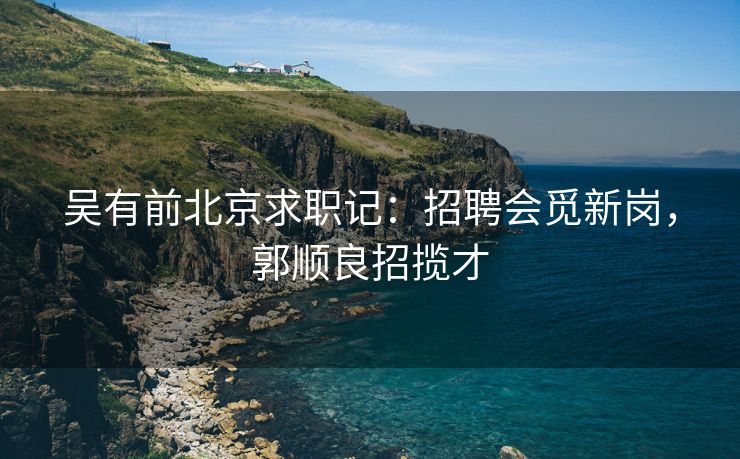 吴有前北京求职记:招聘会觅新岗,郭顺良招揽才 吴有前北京求职记:招聘会觅新岗,郭顺良招揽才