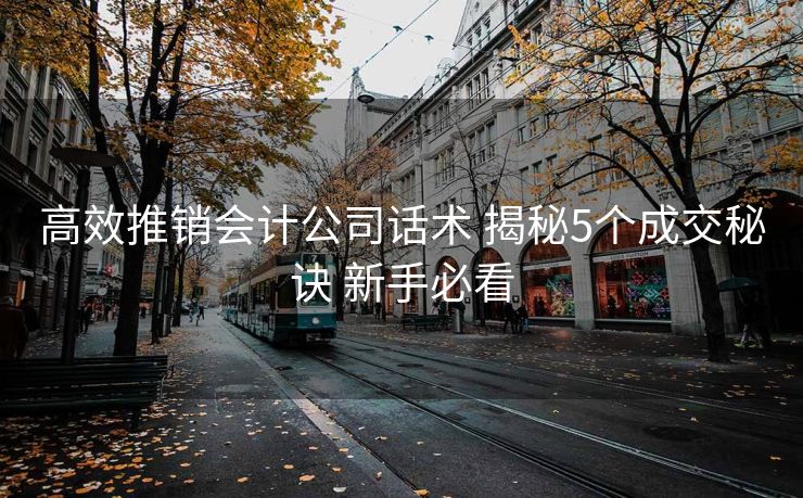 高效推销会计公司话术 揭秘5个成交秘诀 新手必看 高效推销会计公司话术 揭秘5个成交秘诀 新手必看