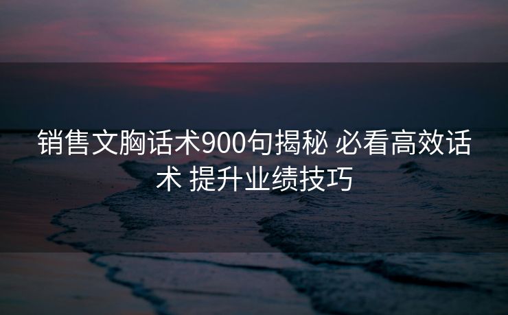 销售文胸话术900句揭秘 必看高效话术 提升业绩技巧 销售文胸话术900句揭秘 必看高效话术 提升业绩技巧