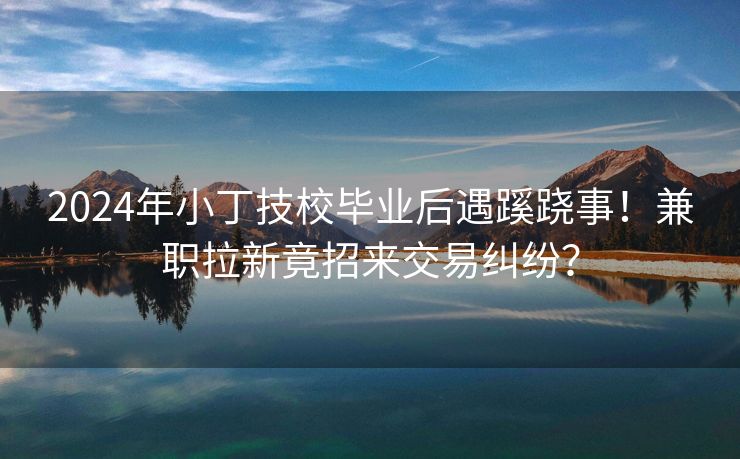 2024年小丁技校毕业后遇蹊跷事！兼职拉新竟招来交易纠纷？