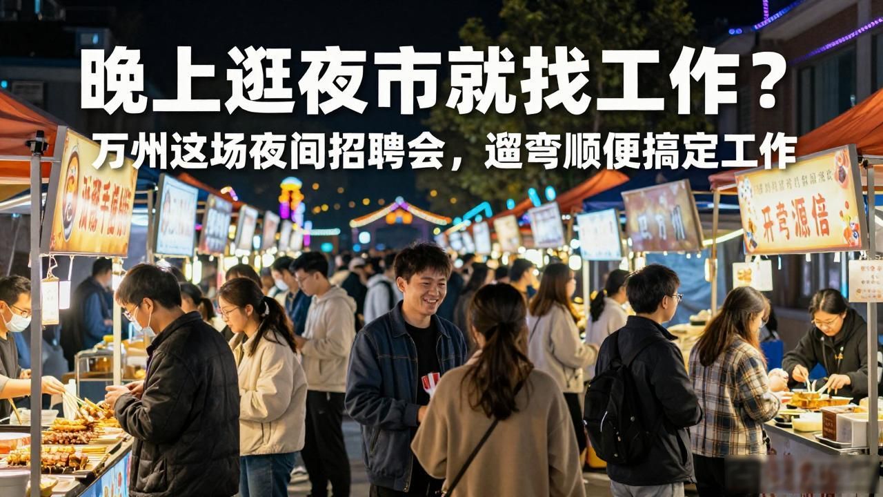 招聘会_家门口就业服务_万州区夜间招聘会