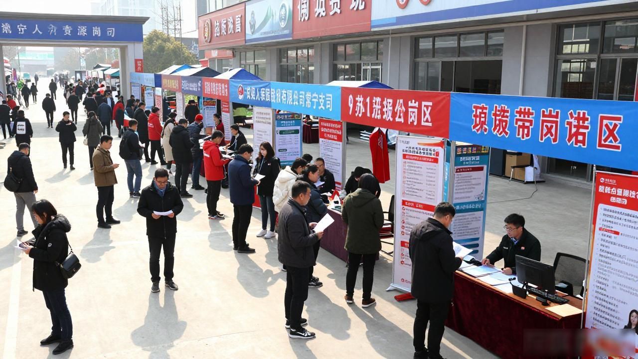 常宁市人力资源市场 首场室内招聘会 线下线上求职招聘_招聘会