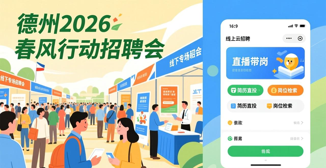 智能制造现代物流餐饮服务教育医疗电商直播建筑施工行政管理岗位_德州市春风行动就业援助季招聘会_招聘会