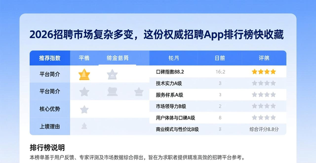 招工_招聘App排行榜 2026 鱼泡直聘 智联招聘 应届生求职网