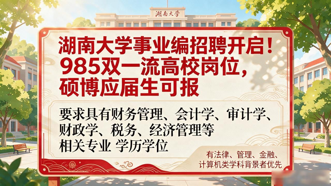 湖南大学招聘条件_湖南大学事业编制招聘_招聘
