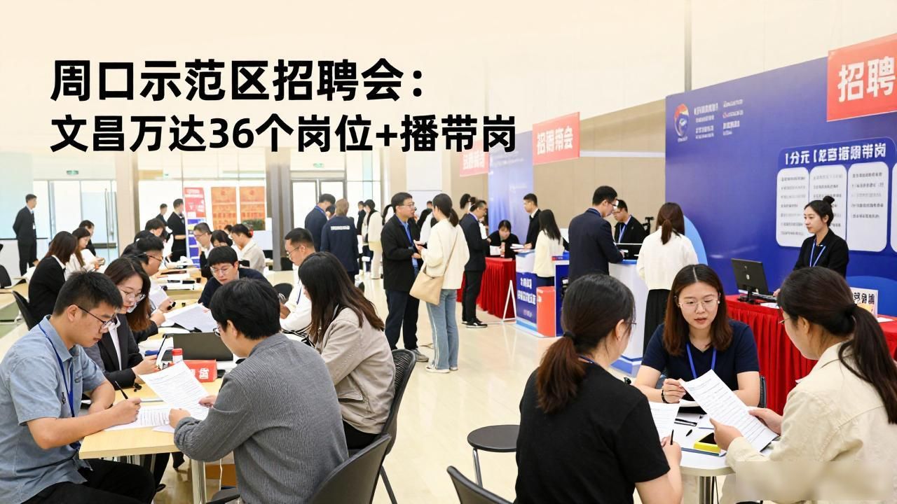 招聘会_周口市城乡一体化示范区金秋招聘会 直播带岗 就业补贴