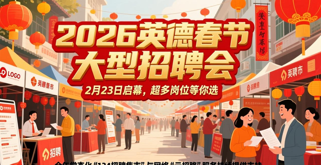 英德春节大型招聘会 2026年 家门口就业招聘月_招聘会