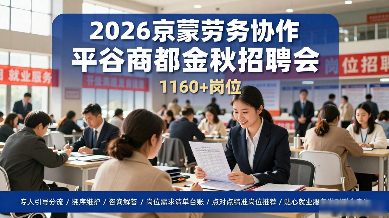 京蒙劳务协作 平谷区与商都县专场招聘会 招聘会岗位需求_招聘会