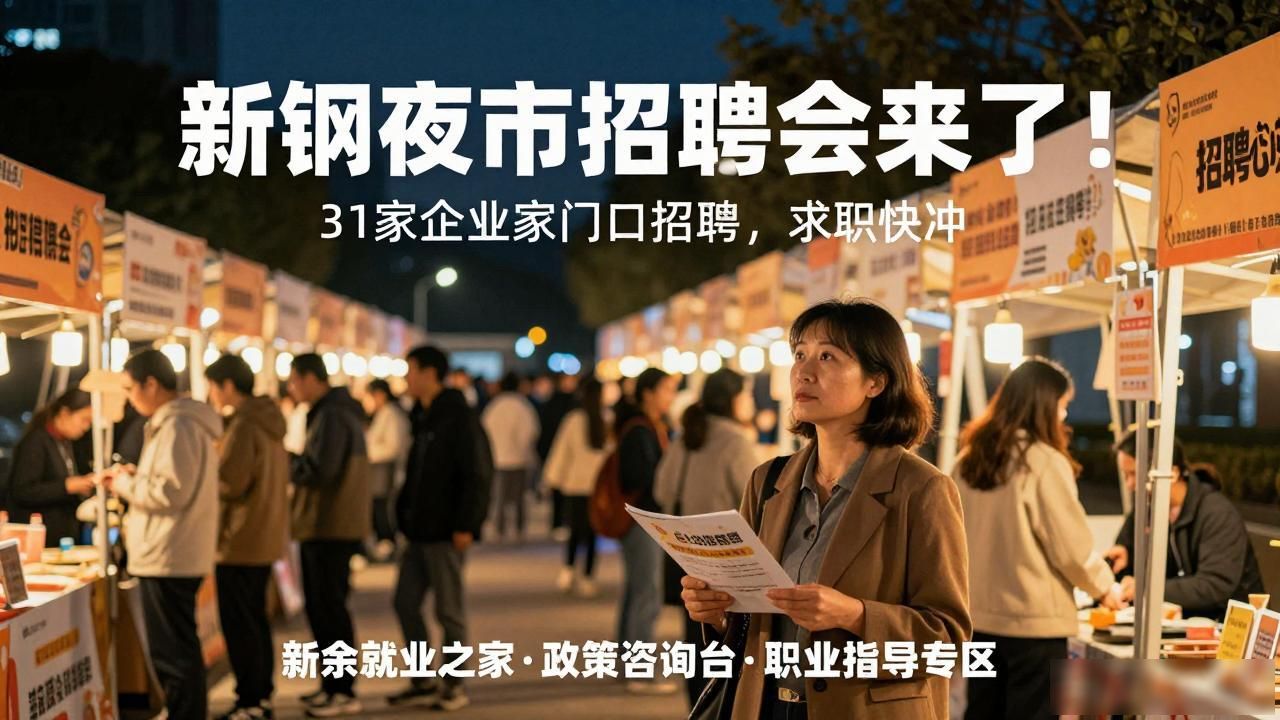 招聘会_金秋招聘月就业服务_新钢夜市专场招聘会