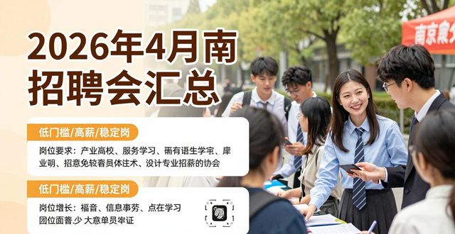 南京低门槛招聘会汇总 2026_南京退役军人残疾人招聘 2026_招聘会