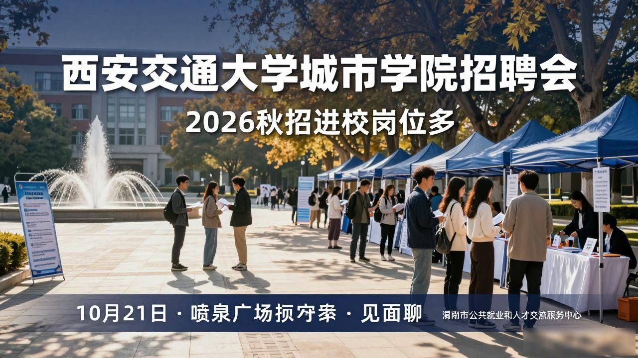 西安交通大学城市学院招聘会_招聘会_金秋招聘月2026西渭融合发展联合招聘会