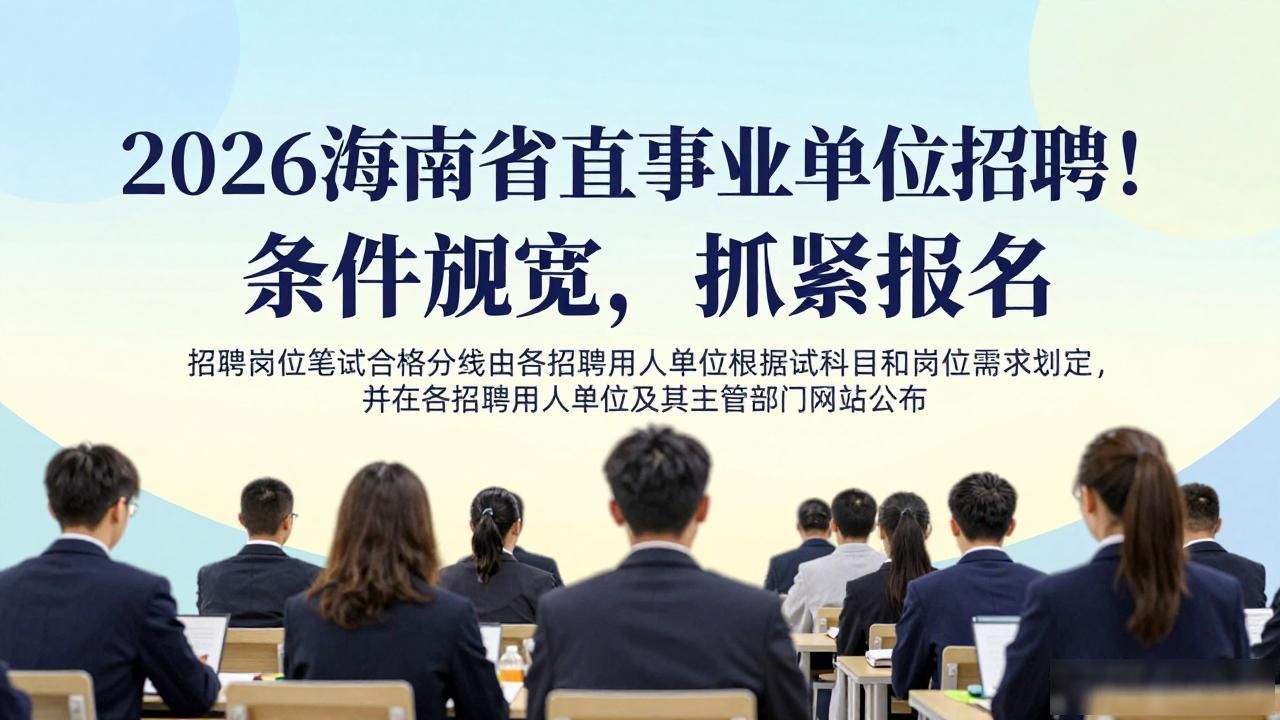 招聘_海南省直属事业单位公开招聘 2026年下半年 事业单位招聘条件