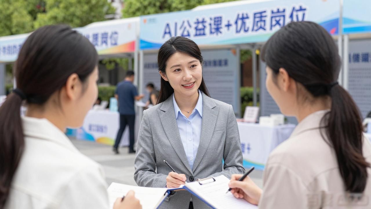 控江路街道招聘会_招聘会_人工智能知识公益课程
