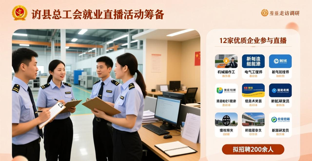 山西绛县工会帮就业行动_直播带岗新模式_招聘会