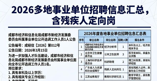 招聘信息_2026年事业单位招聘公告_2026年四川事业单位公开选调工作人员公告