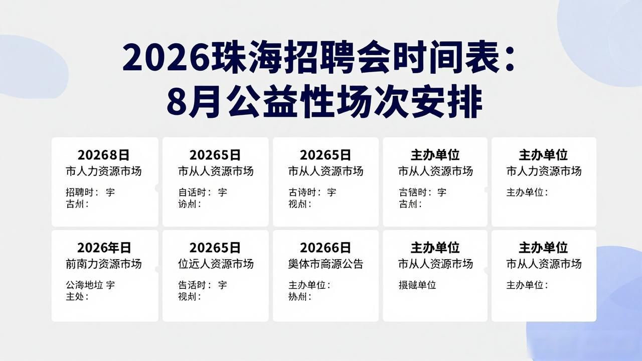 招聘会_珠海市人力资源市场招聘活动_珠海招聘会2026时间表